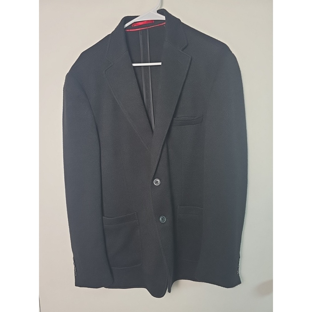 Lucky Brand Blazer Mens Black Knit 2 Button‎ Casual Slim Fit